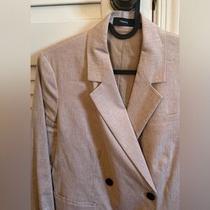 Theory Light Tan Linen Blazer